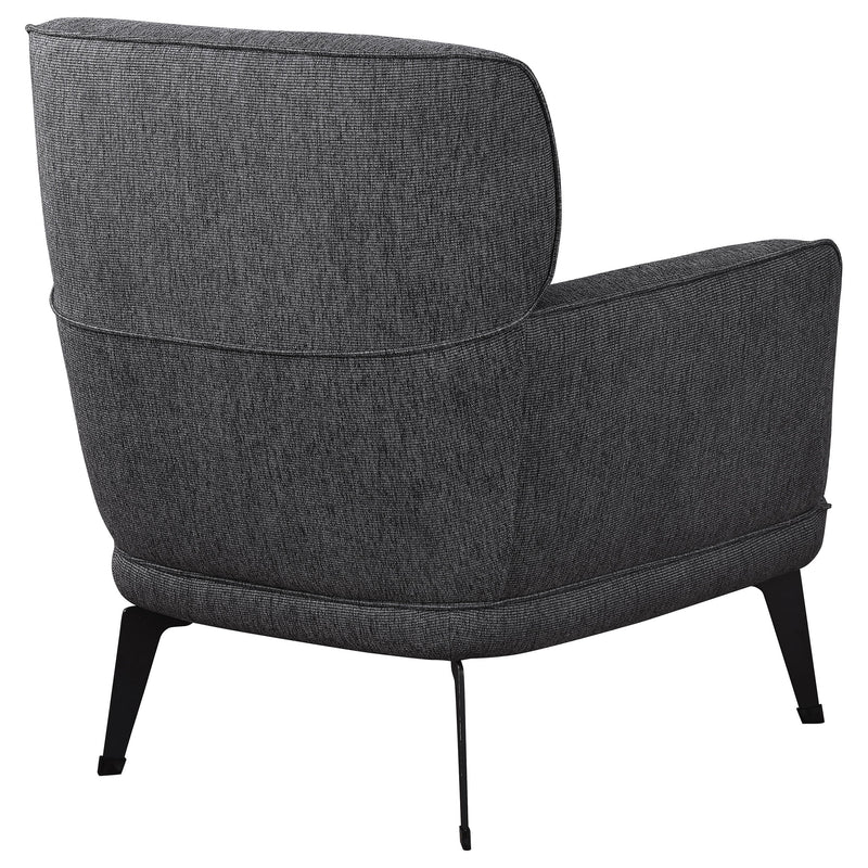 Andrea Upholstered Crecent Arm Accent Chair Orange