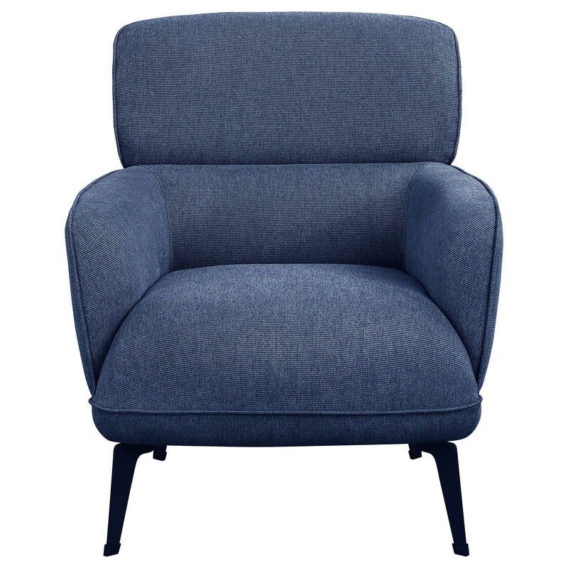 Andrea Upholstered Crecent Arm Accent Chair Orange