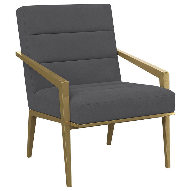 Kirra Upholstered Metal Arm Accent Chair Cream