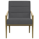 Kirra Upholstered Metal Arm Accent Chair Cream