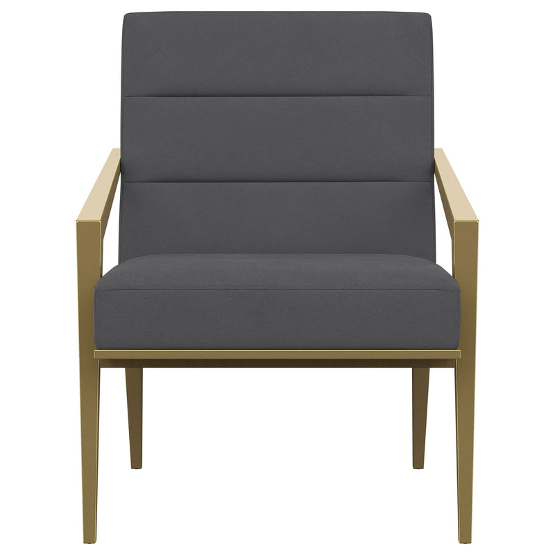 Kirra Upholstered Metal Arm Accent Chair Cream