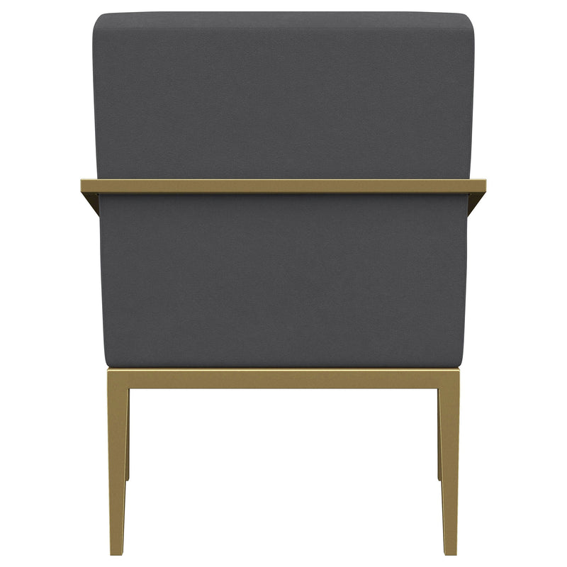 Kirra Upholstered Metal Arm Accent Chair Cream