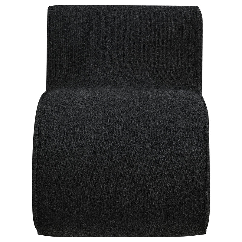 Ronea Boucle Upholstered Armless Curved Chair Cream