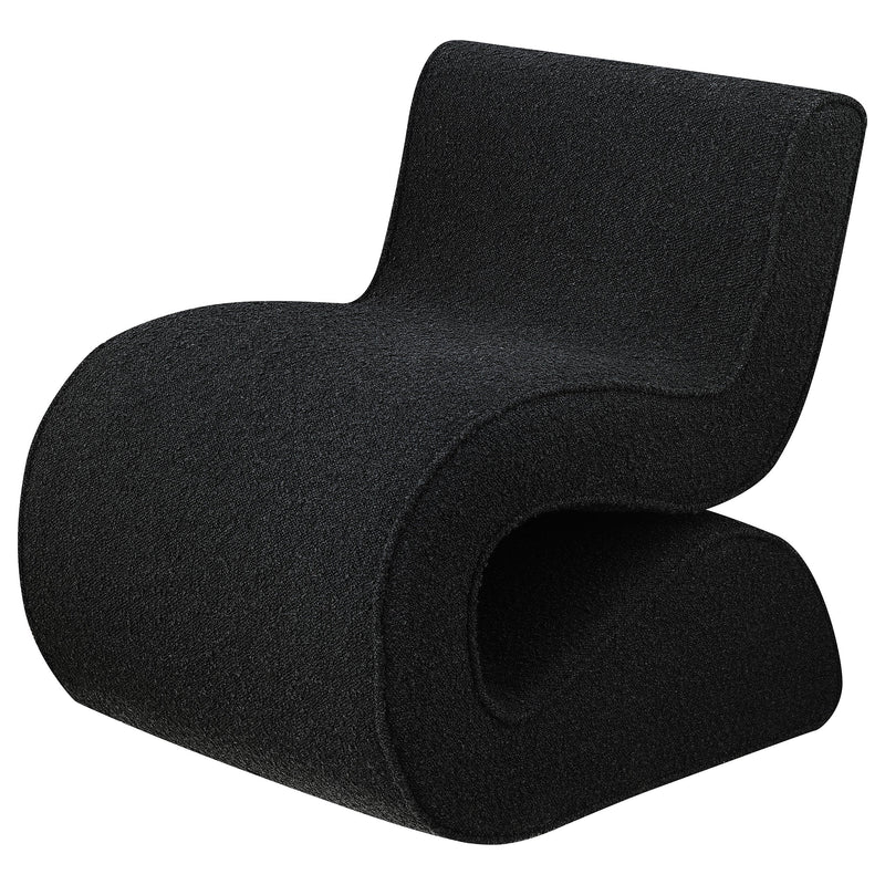 Ronea Boucle Upholstered Armless Curved Chair Cream