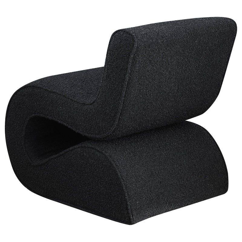 Ronea Boucle Upholstered Armless Curved Chair Cream