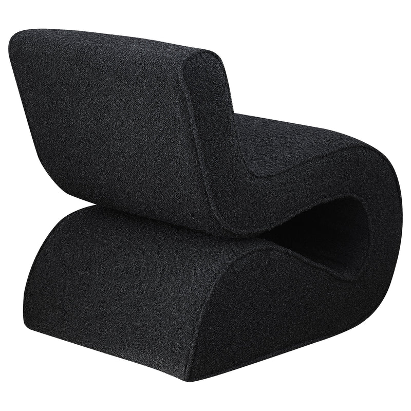 Ronea Boucle Upholstered Armless Curved Chair Cream