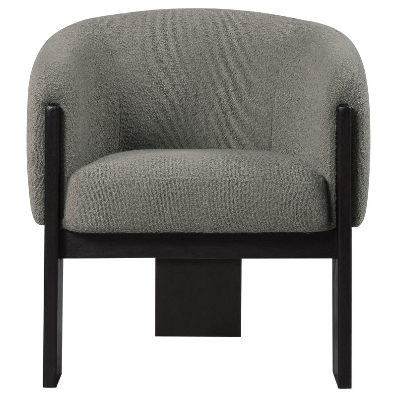 Valdez Boucle Upholstered Barrel Back Accent Chair Beige