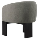 Valdez Boucle Upholstered Barrel Back Accent Chair Beige
