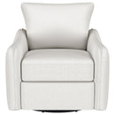 Madia Upholstered Sloped Arm Swivel Glider Chair Vanilla