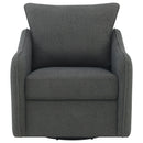 Madia Upholstered Sloped Arm Swivel Glider Chair Vanilla