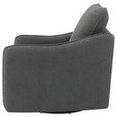 Madia Upholstered Sloped Arm Swivel Glider Chair Vanilla