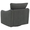 Madia Upholstered Sloped Arm Swivel Glider Chair Vanilla