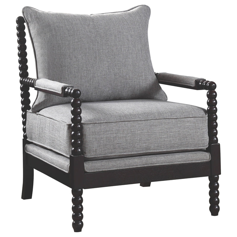 Blanchett Upholstered Bobbin Accent Chair White and Navy