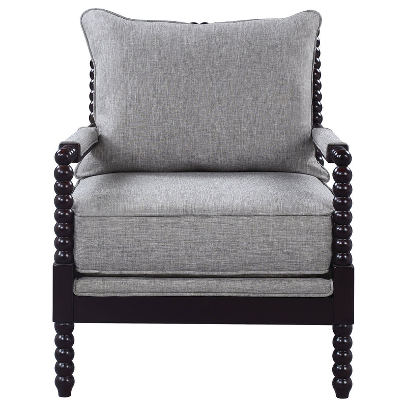 Blanchett Upholstered Bobbin Accent Chair White and Navy