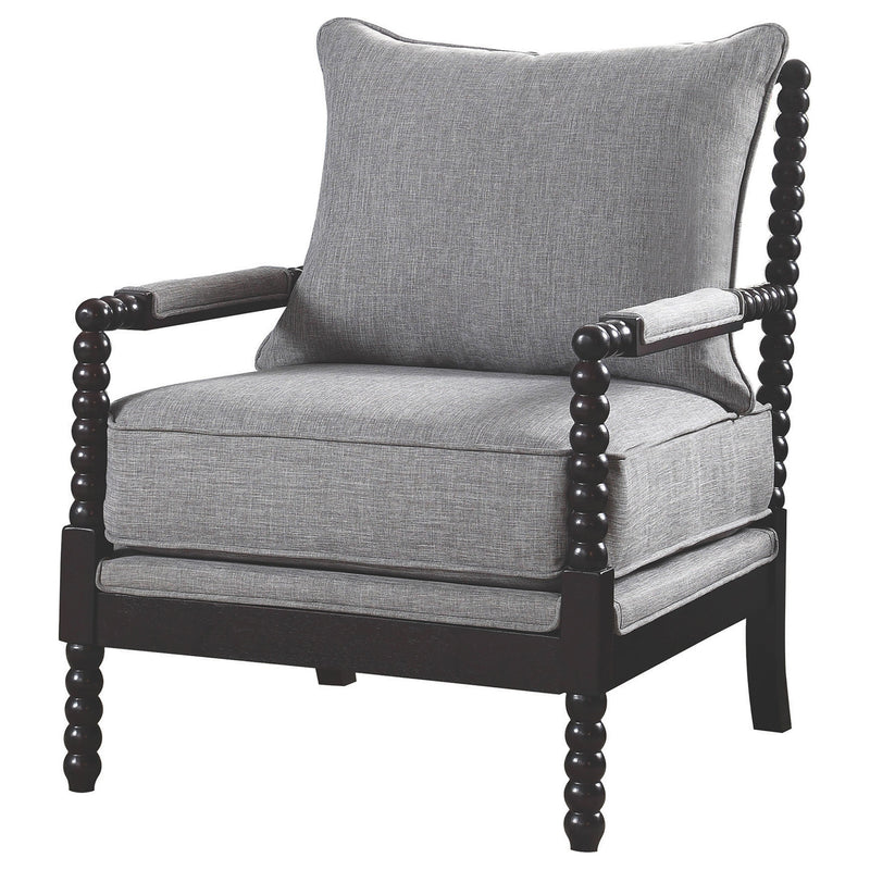 Blanchett Upholstered Bobbin Accent Chair White and Navy