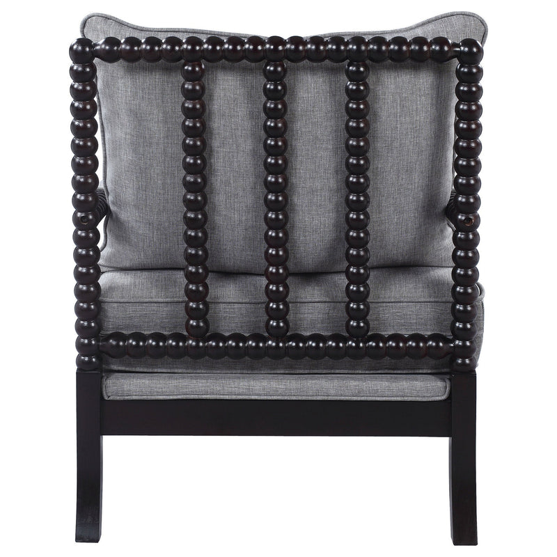 Blanchett Upholstered Bobbin Accent Chair White and Navy