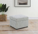 Winter Upholstered Hydraulic Lift Top Storage Ottoman Beige