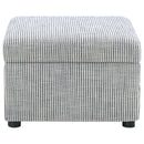 Winter Upholstered Hydraulic Lift Top Storage Ottoman Beige