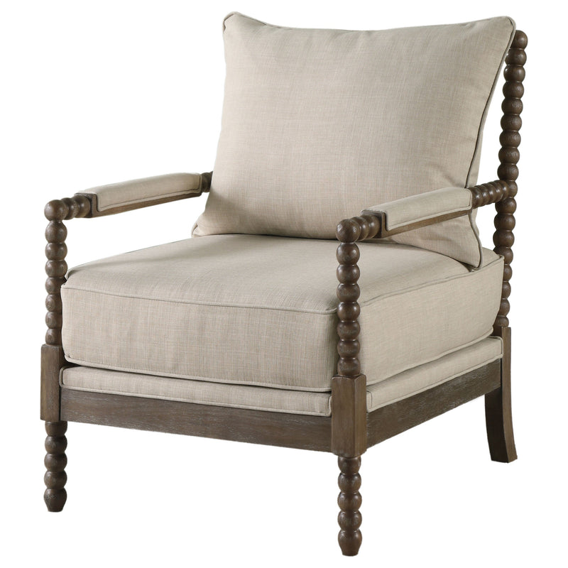 Blanchett Upholstered Bobbin Accent Chair White and Navy