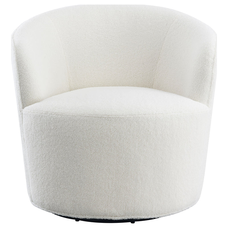 Joyce Upholstered Barrel Back Swivel Chair Burnt Orange