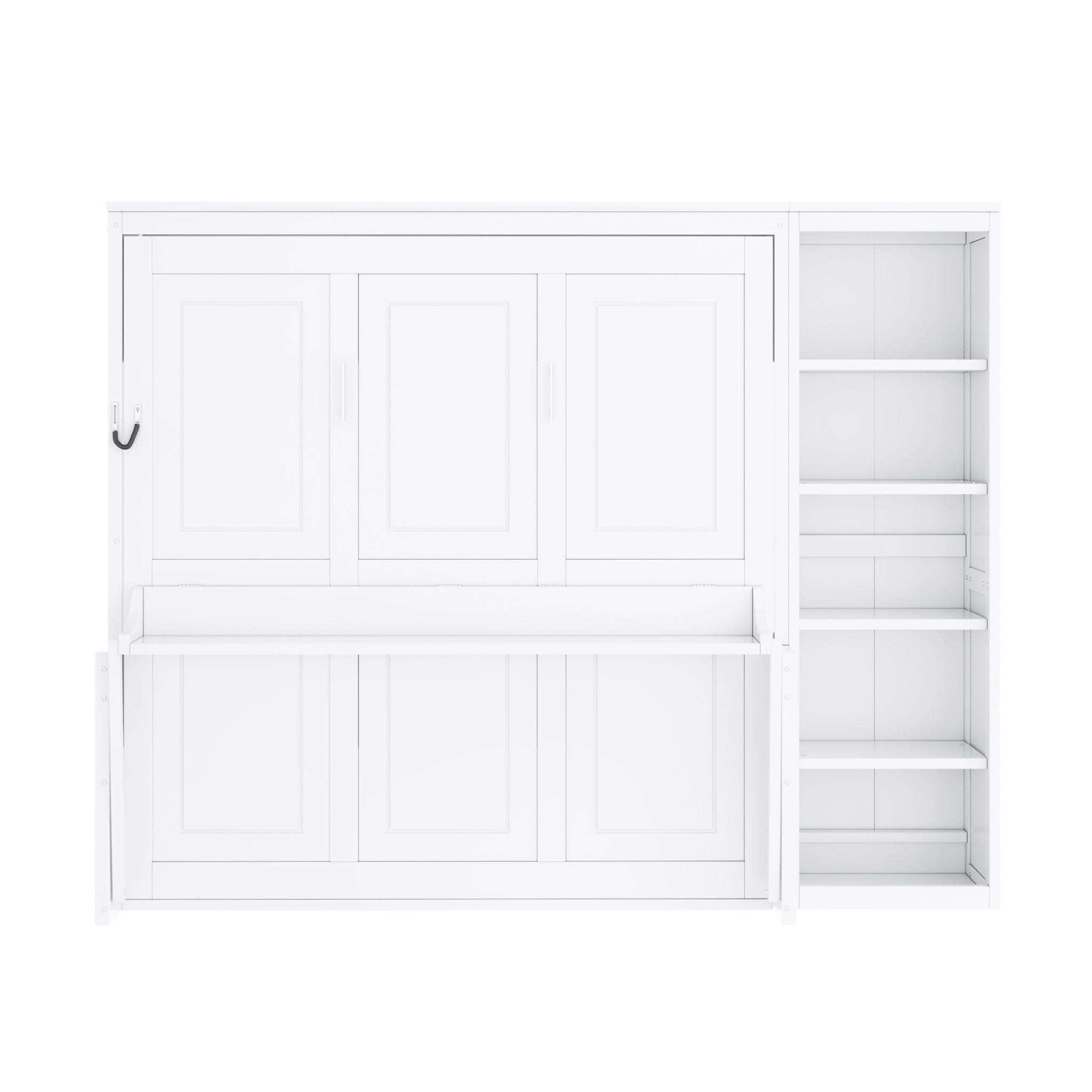Sturdy Murphy Bed With Desk And Bookshelf