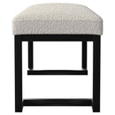 Mesa Boucle Upholstered Tufted Accent Bench Charcoal