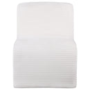 Drayton Upholstered Curved Armless Accent Chair Ivory