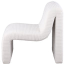 Drayton Upholstered Curved Armless Accent Chair Ivory