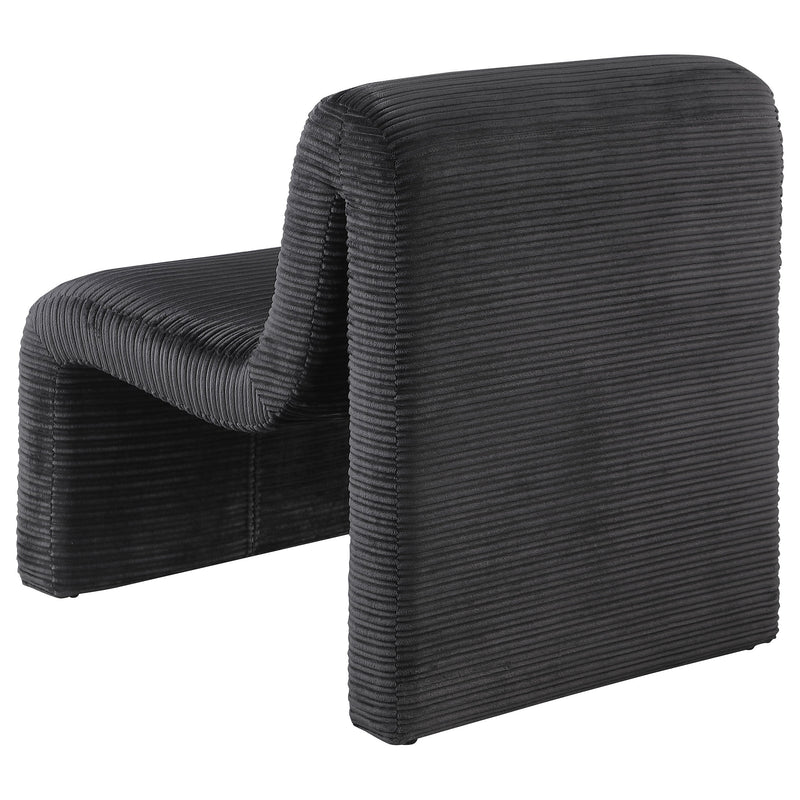 Drayton Upholstered Curved Armless Accent Chair Ivory
