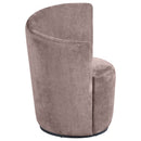 Nueva Upholstered Swivel Chair Curved Backrest Dove Grey