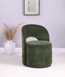 Harjo Velvet Upholstered Swivel Accent Chair Charcoal Grey
