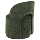 Harjo Velvet Upholstered Swivel Accent Chair Charcoal Grey