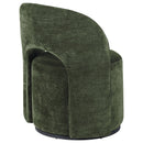 Harjo Velvet Upholstered Swivel Accent Chair Charcoal Grey