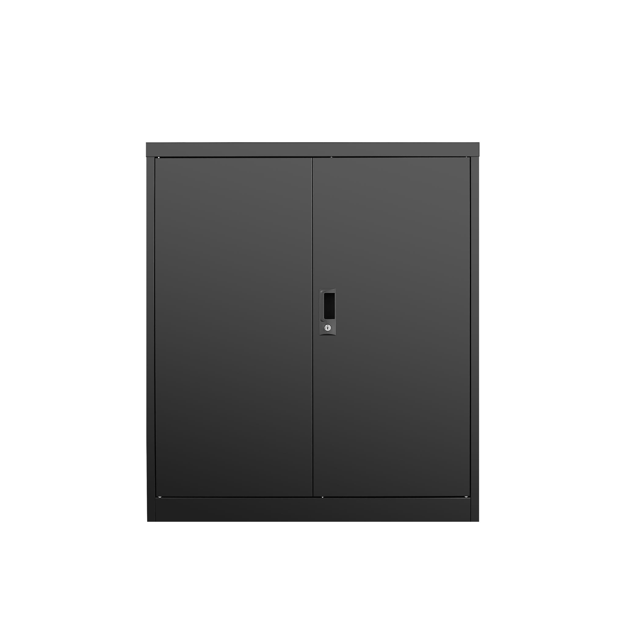 Metal Storage Cabinet With Locking Doors And Adjustable Shelf, Folding Filing Storage Cabinet, Folding Storage Locker Cabinet For Home Office, School, Garage