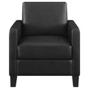 Julio Upholstered Track Arm Accent Chair Black