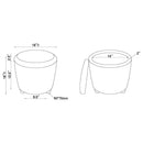 Valia Faux Sheepskin Upholstered Round Storage Ottoman