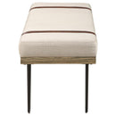 Austin Fabric Upholstered Accent Bench Beige
