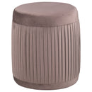 Tovar Round Upholstered Ottoman Mauve
