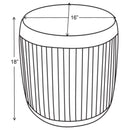 Tovar Round Upholstered Ottoman Mauve