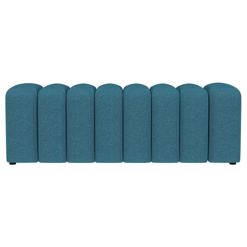 Summer Fabric Upholstered Tufted Accent Bench Charcoal