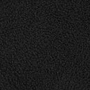 Zena Faux Sheepskin Upholstered Round Ottoman Black