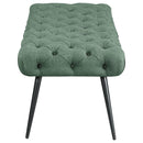 Ella Upholstered Tufted Bench Metal Legs Rust