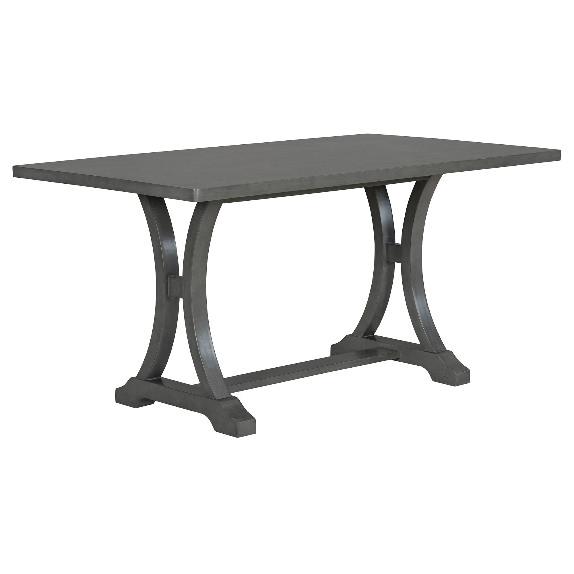 Dining Table Set With 4 Upholstered Chairs And Bench