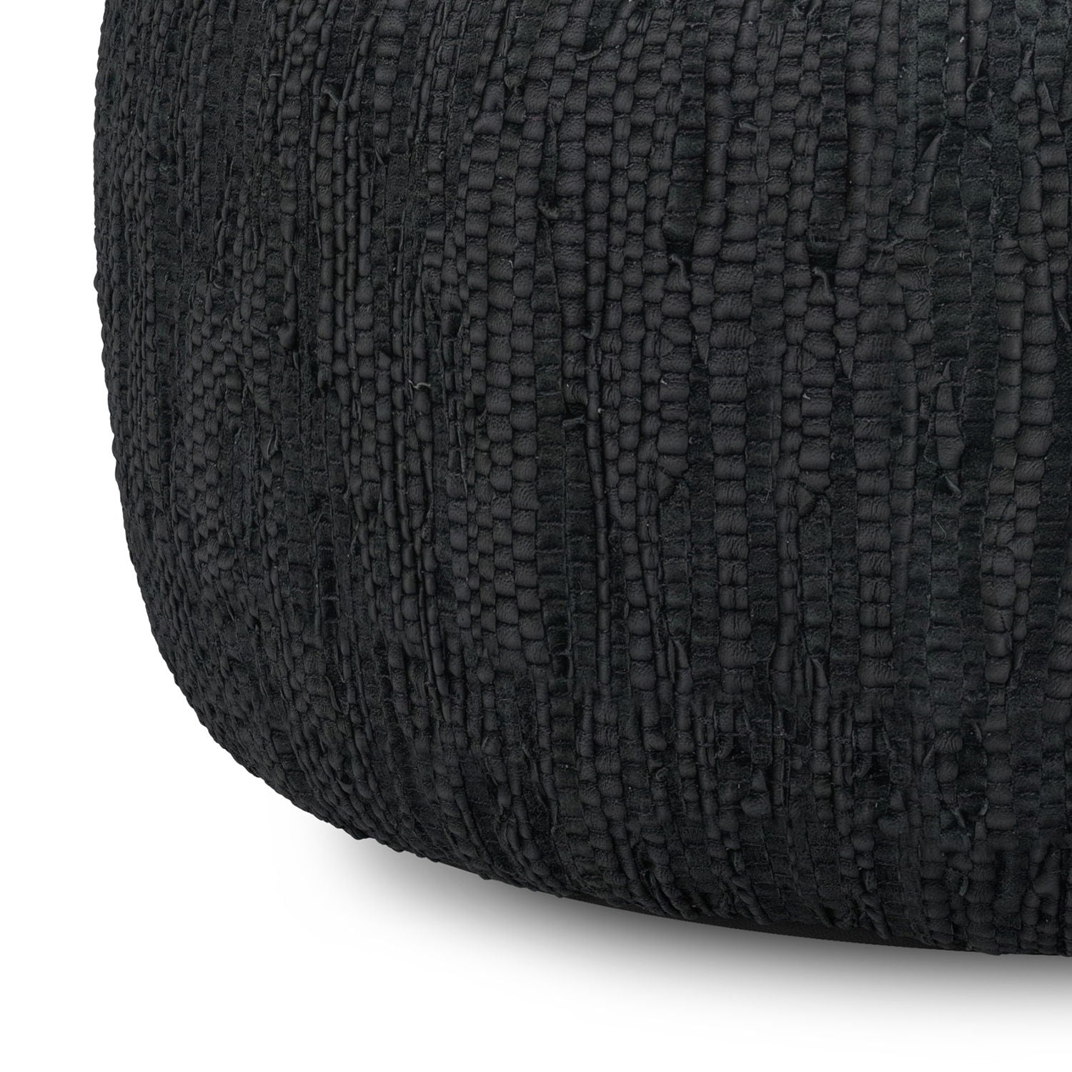 Fredrik - Round Pouf - Black