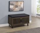 Brixton 2-door Padded Entryway Shoe Storage Bench Black
