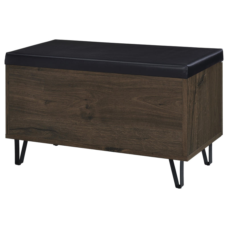 Brixton 2-door Padded Entryway Shoe Storage Bench Black