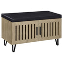 Brixton 2-door Padded Entryway Shoe Storage Bench Black