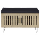 Brixton 2-door Padded Entryway Shoe Storage Bench Black