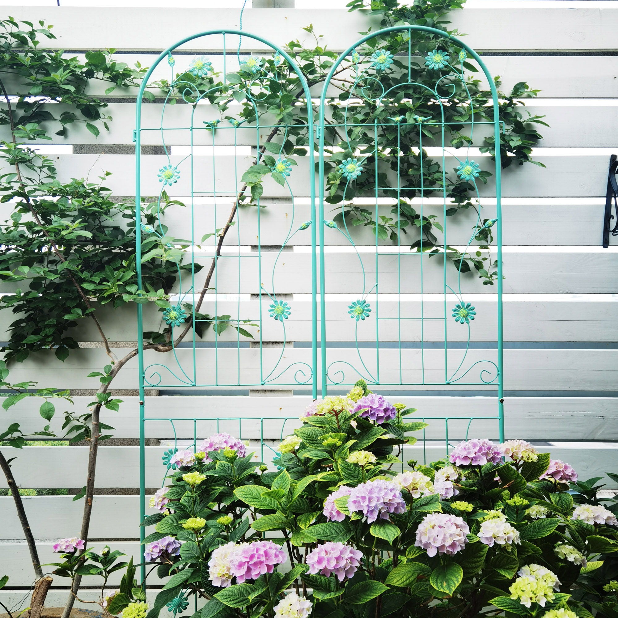 Metal Garden Trellis Rustproof Trellis For Climbing Plant Outdoor Flower Support