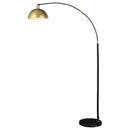 Gloria 74-inch Arched Dome Shade Metal Floor Lamp Black